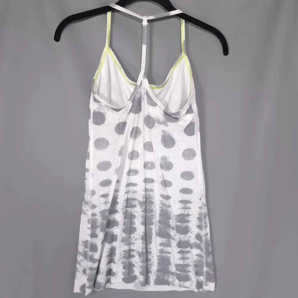 LULULEMON Womens Diversity Top Tank Seaside Dot White Fossil 10 Yoga Active
